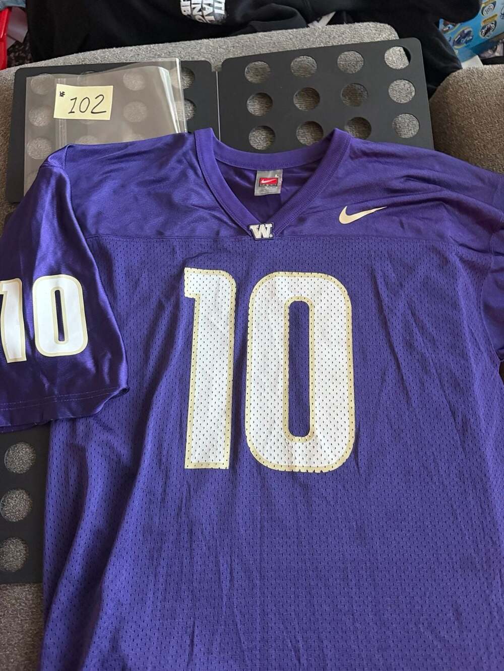 Nike University of Washington Huskies Football Jersey Size L #10 Purple